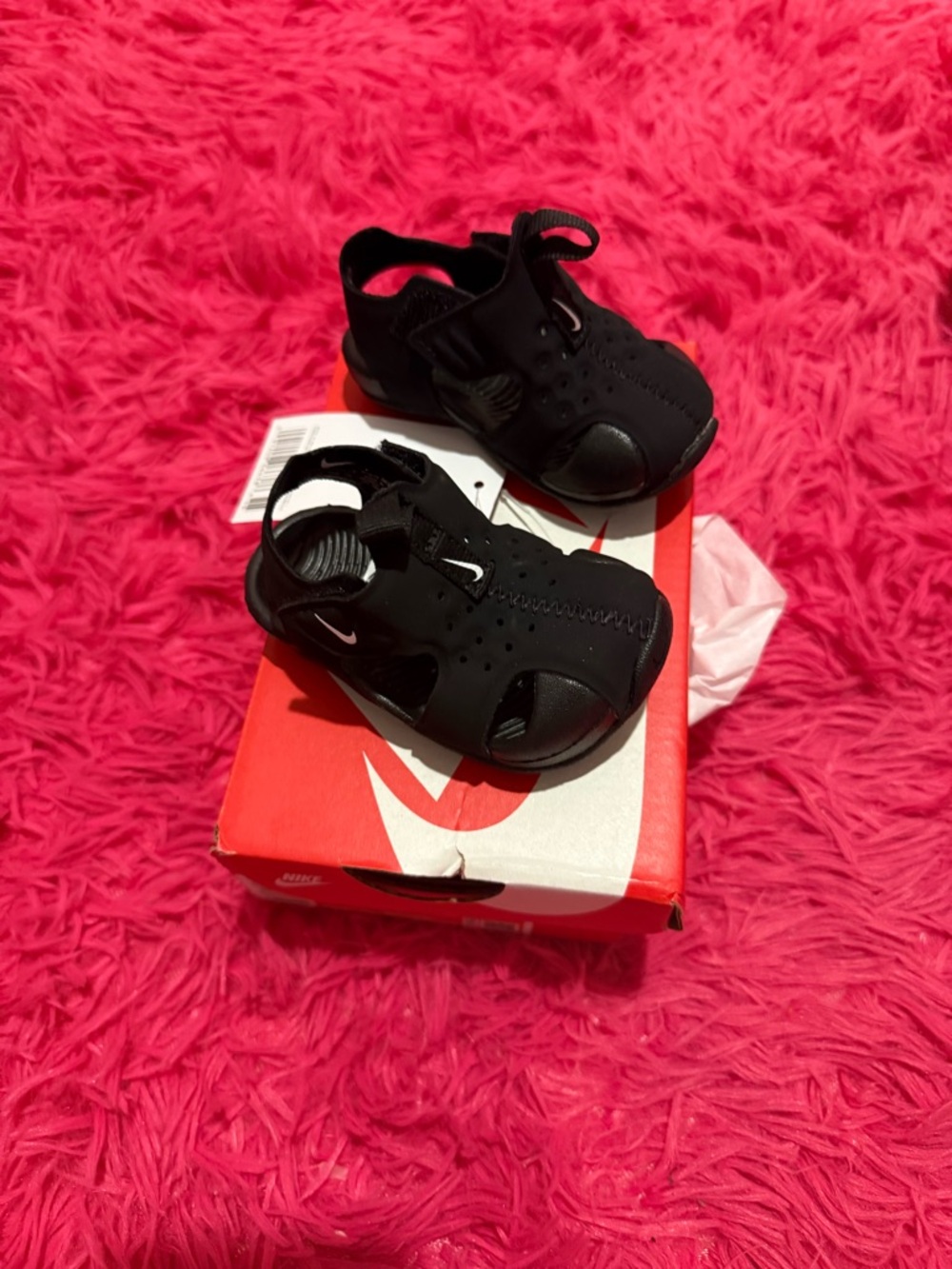 Nike Kids Black Open-Toe Sport Sandals